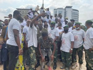 RDC : Dernier survivant congolais de la seconde guerre mondiale, le  caporal Albert Kunyuku a fêté ses 100 ans par une marche de santé